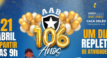 AAB fará grande festa para celebrar seus 106 anos no domingo (21)