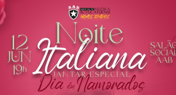 AAB terá Noite Italiana – Especial Dia dos Namorados no dia 12