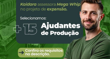 Oportunidade profissional Kaidara: 15 vagas para Ajudante de Produção