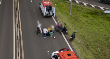 Motociclista fica ferido em colisão na entrada de Botucatu