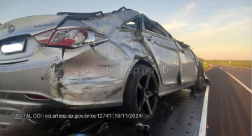 Uma pessoa morre em colisão seguida de capotamento da Castello Branco em Avaré