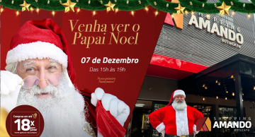 Shopping Amando celebra seu primeiro Natal com a presença do Papai Noel neste sábado, 07