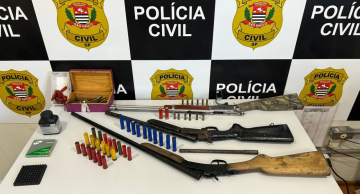 Operação apreende armas e munições em investigação sobre furtos de defensivos agrícolas em Botucatu Operação apreende armas e munições em investigação sobre furtos de defensivos agrícolas em Botucatu