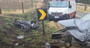 Acidente entre carro e moto deixa três pessoas feridas na rodovia que liga Avaré a Itatinga