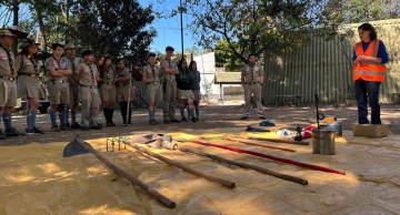 Residentes de Engenharia Florestal da UNESP Botucatu realizam palestra sobre incêndios para escoteiros