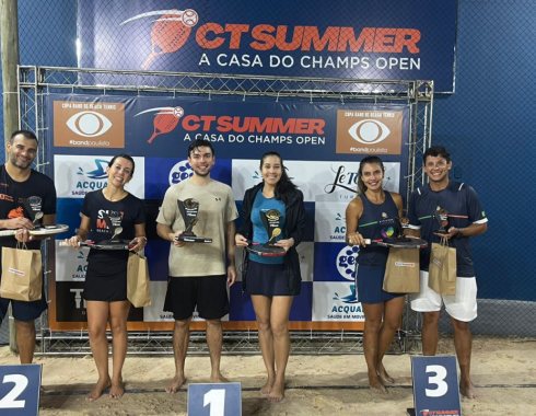 Copa Band de Beach Tennis no CT Summer tem primeiros campeões e segue com grande público neste sábado (21)