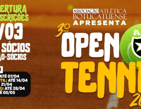 3º Open Tennis AAB 2026 abre inscrições e promete movimentar Botucatu por um mês