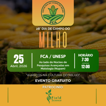 Inscrições abertas para o XXVIII Dia de Campo do Milho na Fazenda Lageado