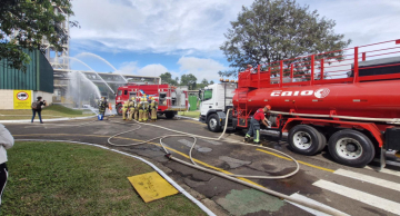 Equipes de incêndio do Grupo Caio participam de simulado de emergência do PAM Botucatu