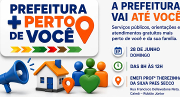 Prefeitura Mais Perto de Você leva serviços gratuitos ao Jardim Caimã neste domingo