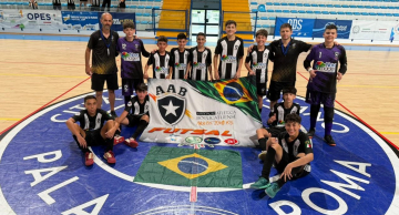 Futsal Sub-13 da AAB goleia time australiano e empata com forte equipe da Croácia em torneio na Itália