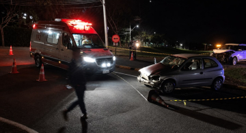 Colisão no Trevo do SESI em Botucatu deixa motorista ferido e interdita trânsito
