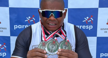 Atleta paralímpico de Botucatu conquista três medalhas de ouro em competição em São Paulo