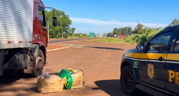 Caminhão com 153 quilos de drogas que seriam entregues em Botucatu é apreendido pela PRF em MS