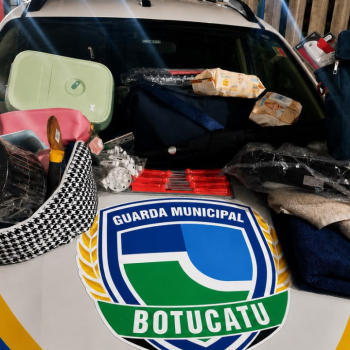 GCM prende dois suspeitos e recupera 95 produtos furtados de comércios em Botucatu
