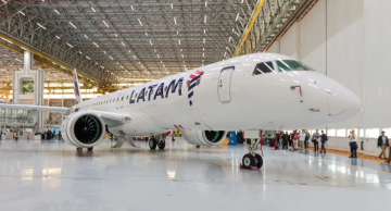 Latam revela primeiras rotas que serão operadas com jatos Embraer E195-E2