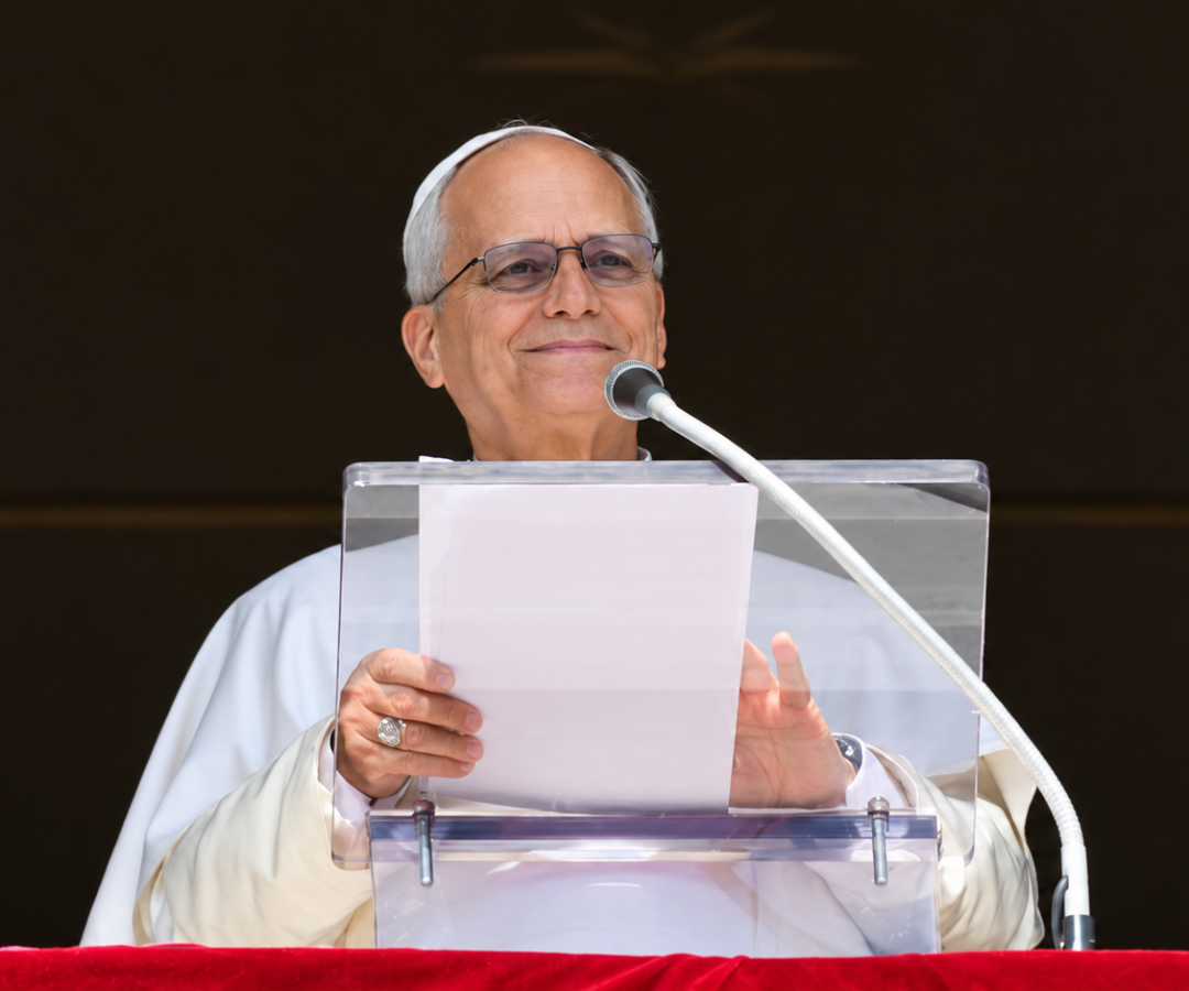 Discurso papal no púlpito transparente