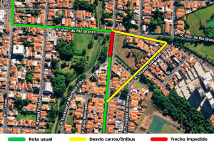 Mapa de Desvio e Rotas Urbanas