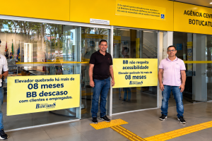 Protesto por acessibilidade no Banco do Brasil